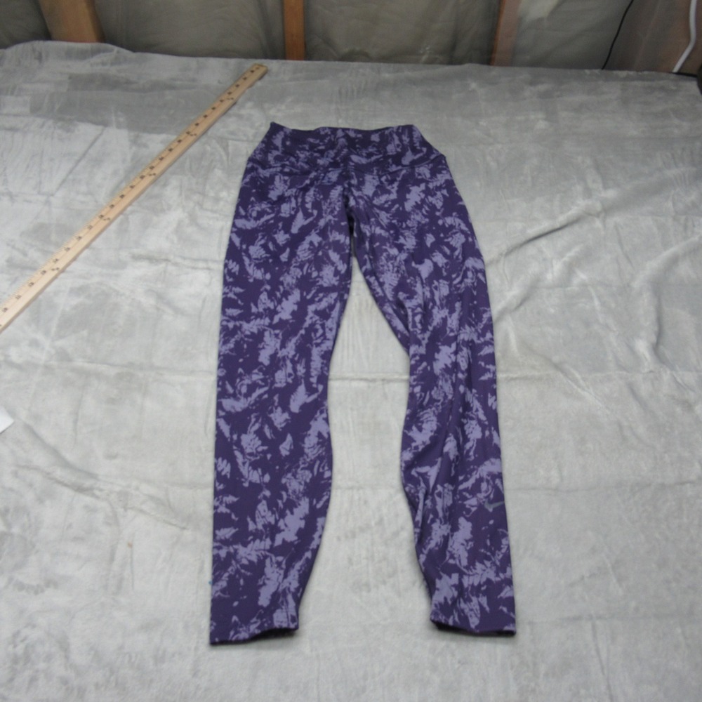 Nike One Leggings Women Small Purple Dri-Fit High Rise 7/8 Crop Training $70 NEW